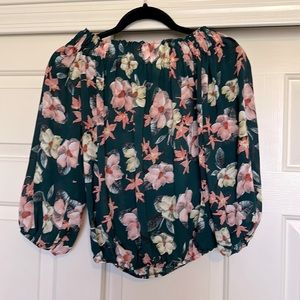 philosophy- loose, floral top. Size S.